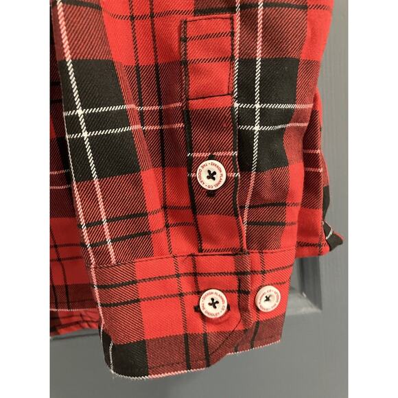 Dixxon Bo Diddley Men's Red,Black & White Plaid Button Flannel Size XL - Picture 2 of 8